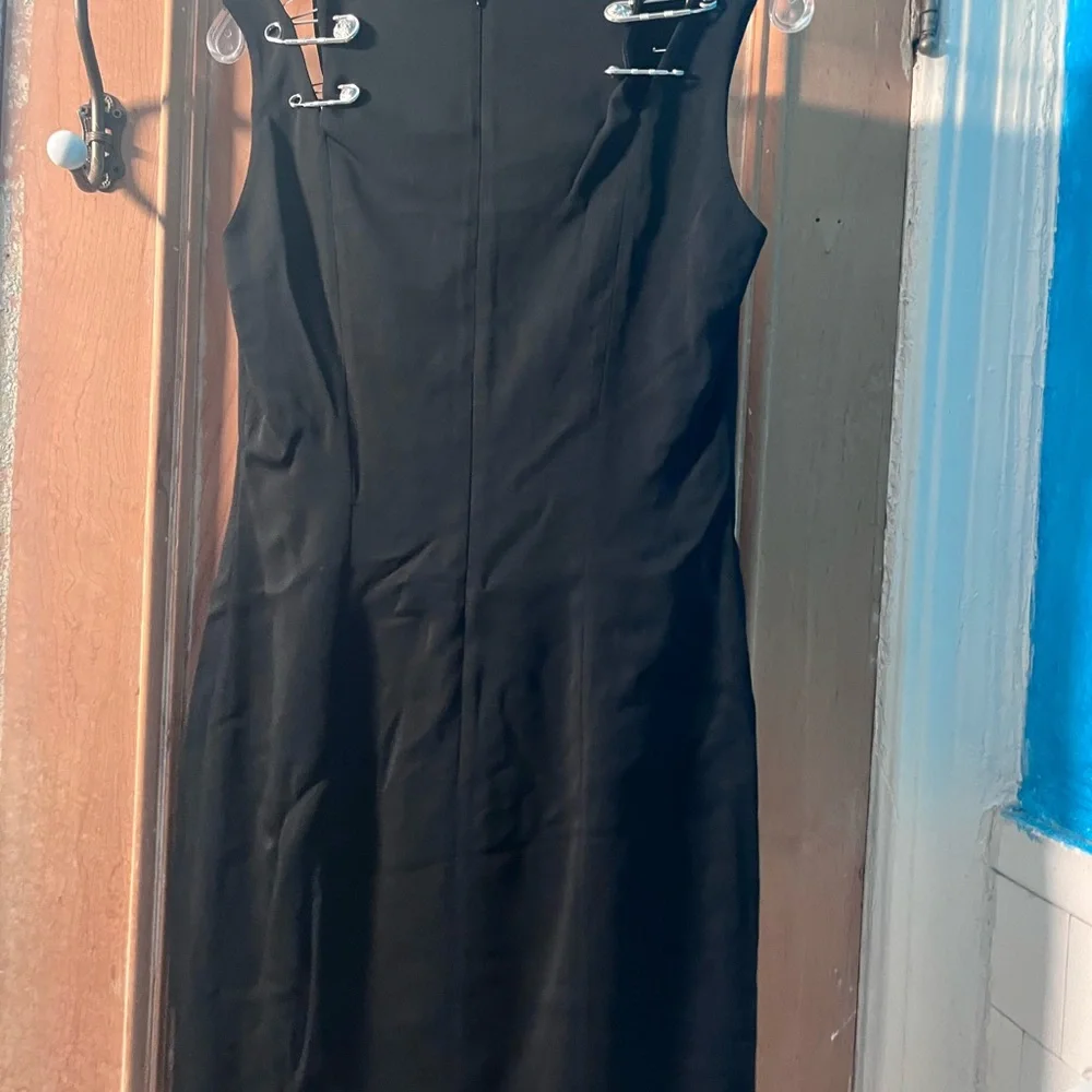 Versus Versace Black Midi Dress with Silver Accents - Picture 4 of 4